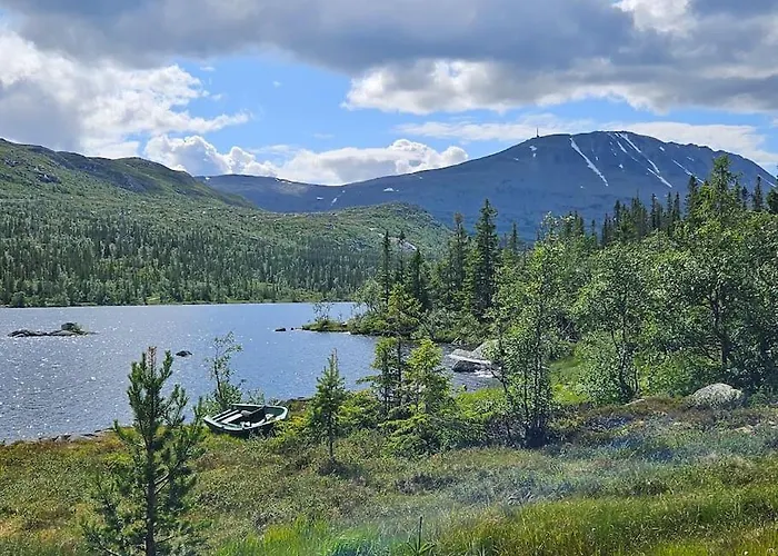 Fin Med Flott Utsikt Til Gaustatoppen Lägenhet